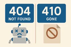 Codes d'erreur 404 vs 410 : le choix qui impacte votre SEO